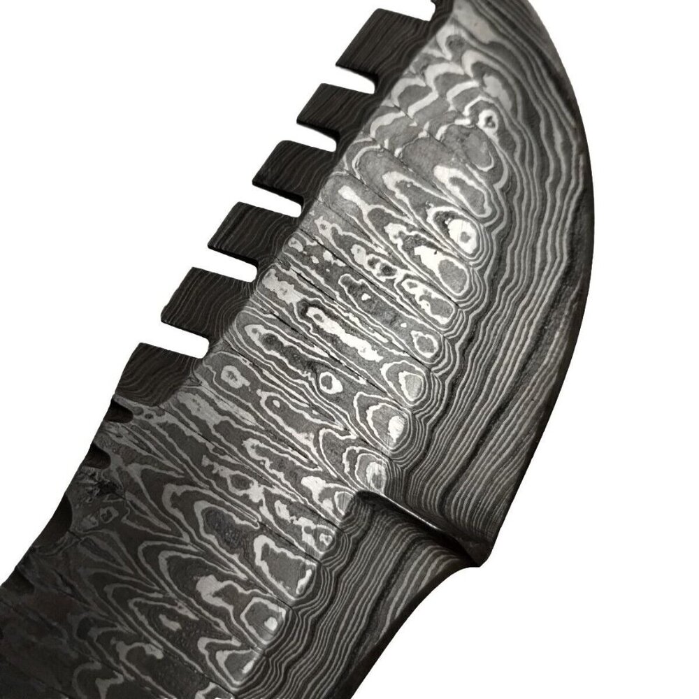 HC-61 HandyCrafts Outdoor Handmade Red Wood Buffalo Horn Tracker Knife W/ Sheath - Picture 3 of 5